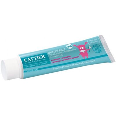 Pasta de Dientes Sin Flúor de Frambuesa para Niños - Cattier Pasta de Dientes Sin Flúor de Frambuesa para Niños - Cattier
