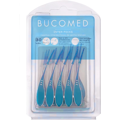 Normon Cepillo Interdental Bucomed Inter-Picks Goma 30 Unidades Normon Cepillo Interdental Bucomed Inter-Picks Goma 30 Unidades