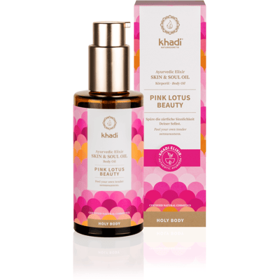Khadi Aceite Corporal Ayurveda Loto Rosado equilibrio 100 ml Khadi Aceite Corporal Ayurveda Loto Rosado equilibrio 100 ml