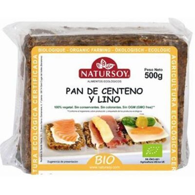 Natursoy Pan de centeno y lino - Pan Natursoy Pan de centeno y lino - Pan