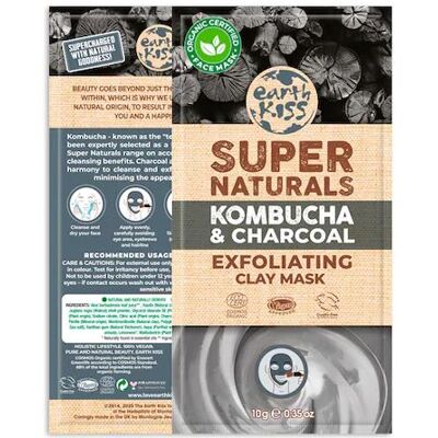 Earth Kiss Mascarilla Exfoliante Kombucha Carbón y Arcilla 10 gr Earth Kiss Mascarilla Exfoliante Kombucha Carbón y Arcilla 10 gr