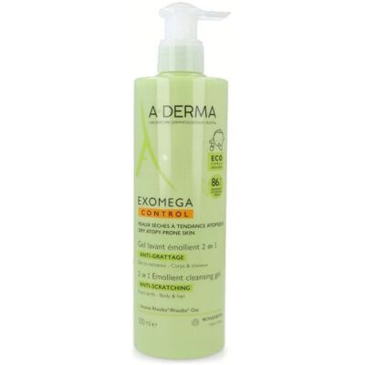 A-DERMA Exomega Control Gel Limpiador Emoliente 2 en 1 Anti A-DERMA Exomega Control Gel Limpiador Emoliente 2 en 1 Anti