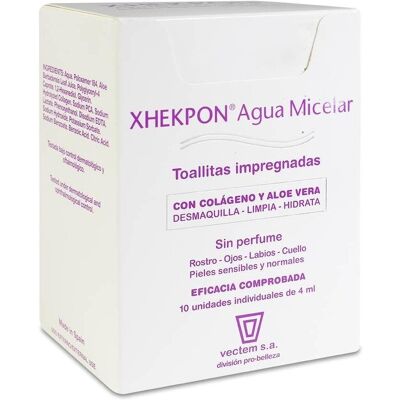 Vectem Xhekpon Agua Micelar 10 Toallitas 4 ml Vectem Xhekpon Agua Micelar 10 Toallitas 4 ml