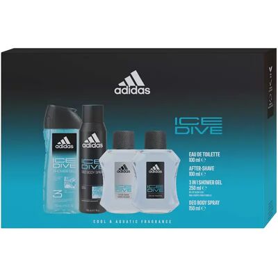 Set de Fragancia Adidas Ice Dive - Eau de Toilette, Body Spray, Gel de Ducha, After Shave Set de Fragancia Adidas Ice Dive - Eau de Toilette, Body Spray, Gel de Ducha, After Shave