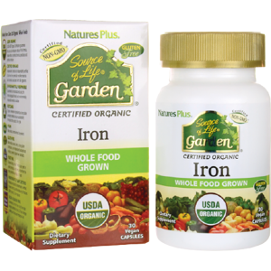 Nature's Plus Fuente de Vida Jardín Hierro Orgánico - 30 cápsulas veganas Nature's Plus Fuente de Vida Jardín Hierro Orgánico - 30 cápsulas veganas