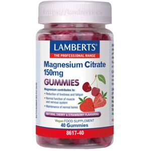 Lamberts Citrato de Magnesio 40 Gummies Cereza Fresa Lamberts Citrato de Magnesio 40 Gummies Cereza Fresa