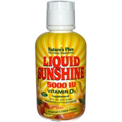 NaturesPlus Sunshine Líquido Vitamina D3 5000 IU - Suplemento NaturesPlus Sunshine Líquido Vitamina D3 5000 IU - Suplemento