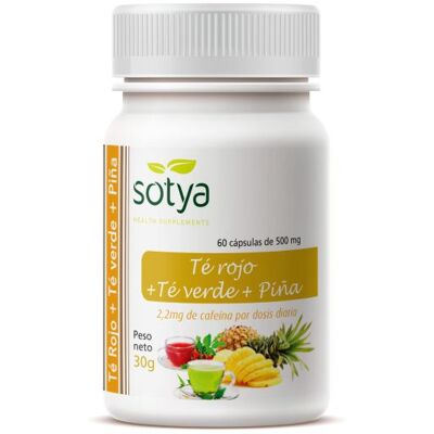 Sotya Té Verde, Té Rojo y Piña - Suplemento Alimenticio Sotya Té Verde, Té Rojo y Piña - Suplemento Alimenticio