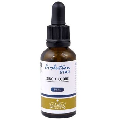 Jellybell Evolution Star Zinc Cobre 30 ml - Complemento alimenticio Jellybell Evolution Star Zinc Cobre 30 ml - Complemento alimenticio