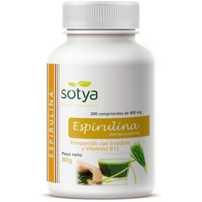 Espirulina Sotya 400 mg 200 Comprimidos - Suplemento Espirulina Sotya 400 mg 200 Comprimidos - Suplemento
