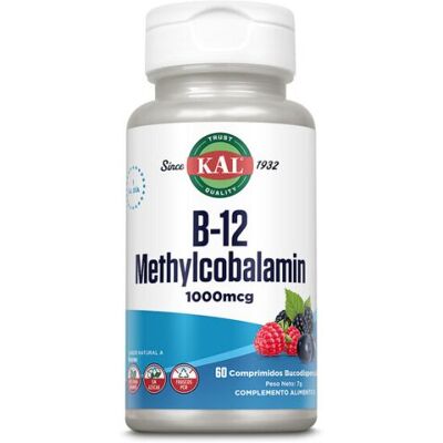 KAL B-12 Methylcobalamin Sabor a Fruta del Bosque - Suplemento de Vitaminas KAL B-12 Methylcobalamin Sabor a Fruta del Bosque - Suplemento de Vitaminas