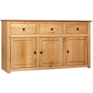 vidaxl Aparador de madera maciza de pino estilo Panamá 135x40x80 cm vidaxl Aparador de madera maciza de pino estilo Panamá 135x40x80 cm
