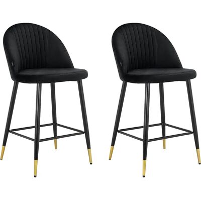 Loft24 Juego de 2 sillones Marlis negro Loft24 Juego de 2 sillones Marlis negro
