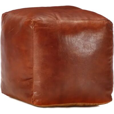 vidaXL Puf Marrón Claro - Relleno de algodón - 40x40x40 cm - Puf vidaXL Puf Marrón Claro - Relleno de algodón - 40x40x40 cm - Puf