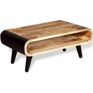 vidaxl Mesa de centro de madera de mango rugosa 90x55x39 cm vidaxl Mesa de centro de madera de mango rugosa 90x55x39 cm
