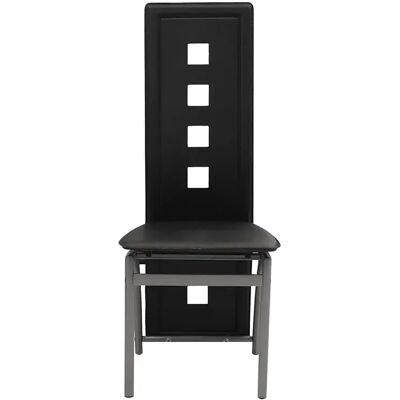vidaxl Sillas de comedor 6 unidades cuero sintético negro vidaxl Sillas de comedor 6 unidades cuero sintético negro