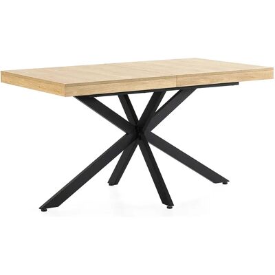 VS Venta-stock Mesa de Comedor Extensible Genova Color Roble, 140-180 cm VS Venta-stock Mesa de Comedor Extensible Genova Color Roble, 140-180 cm