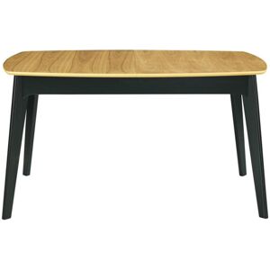 Miliboo Mesa de comedor extensible madera y negro L140-180 cm MEENA