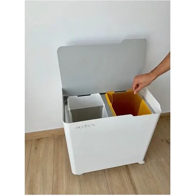 Don Hierro - Cubo de reciclaje EcoBox-Top, 40L - Gris Don Hierro - Cubo de reciclaje EcoBox-Top, 40L - Gris
