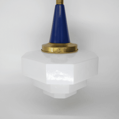 Lámpara Scala Azul Opal Blanca Brillo Lámpara Scala Azul Opal Blanca Brillo