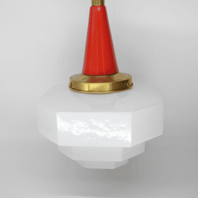 Lámpara Scala Rojo Opal Blanca Brillo Lámpara Scala Rojo Opal Blanca Brillo