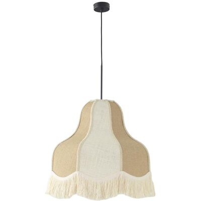 Lámpara de Techo Liv D40 Beige Yute con Flecos Lámpara de Techo Liv D40 Beige Yute con Flecos