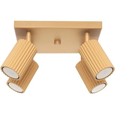 SOLLUX LIGHTING Karbon Lámpara de Techo Minimalista 4 Luces Oro - Lámpara de Techo SOLLUX LIGHTING Karbon Lámpara de Techo Minimalista 4 Luces Oro - Lámpara de Techo