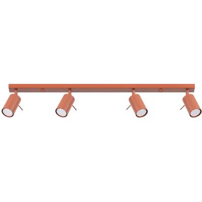 Sollux Lighting Ring Barra de Luz Moderna 4 Lámparas Rojo Ocre - Iluminación Sollux Lighting Ring Barra de Luz Moderna 4 Lámparas Rojo Ocre - Iluminación