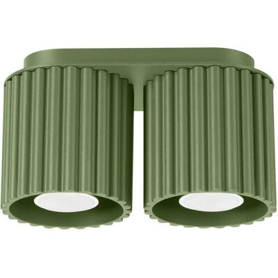Plafón Aura 2 GU10 Verde Oliva Plafón Aura 2 GU10 Verde Oliva