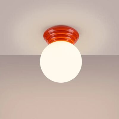 Lámpara de techo de cerámica Zori con IP44 Melocotón Lámpara de techo de cerámica Zori con IP44 Melocotón