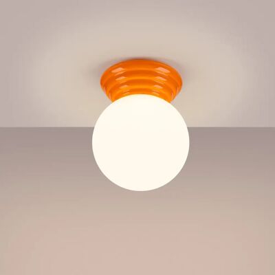 Lámpara de techo de cerámica Zori con IP44 Naranja Lámpara de techo de cerámica Zori con IP44 Naranja