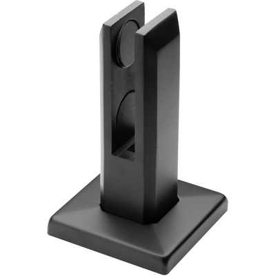 PSG Soporte vertical para vidrio 12-17,52 mm spigot 50x50/100x100 mm H=182 mm AISI 304 negro mate PSG Soporte vertical para vidrio 12-17,52 mm spigot 50x50/100x100 mm H=182 mm AISI 304 negro mate