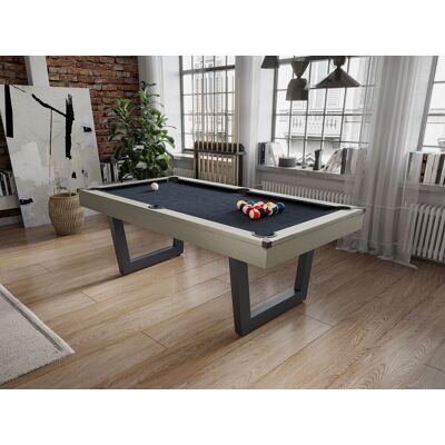 Unique Mesa multijuego - Billar y ping-pong - Color natural claro y negro - Ancho 213,4 x Prof. 111,8 x Alt. 78,5 cm - MELIAN Unique Mesa multijuego - Billar y ping-pong - Color natural claro y negro - Ancho 213,4 x Prof. 111,8 x Alt. 78,5 cm - MELIAN