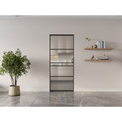 Unique Puerta corredera empotrable - aluminio y vidrio templado esmerilado - Alt. 205 x Ancho 83 cm - SINCA II Unique Puerta corredera empotrable - aluminio y vidrio templado esmerilado - Alt. 205 x Ancho 83 cm - SINCA II