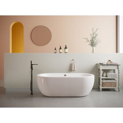 Unique Bañera exenta ovalada - 200 L - 170 x 80 x 58 cm - Blanco - Acrílico - NEPTUNA Unique Bañera exenta ovalada - 200 L - 170 x 80 x 58 cm - Blanco - Acrílico - NEPTUNA