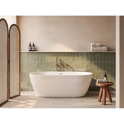 Unique Bañera exenta - 170 x 76 x 58 cm - Acrílico - Blanca - 250 L - YAMISA Unique Bañera exenta - 170 x 76 x 58 cm - Acrílico - Blanca - 250 L - YAMISA