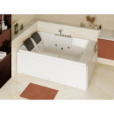 Unique Bañera de hidromasaje - 2 plazas - 515 L - 182 x 122 x 62 cm - Ángulo izquierdo - THALASSA Unique Bañera de hidromasaje - 2 plazas - 515 L - 182 x 122 x 62 cm - Ángulo izquierdo - THALASSA
