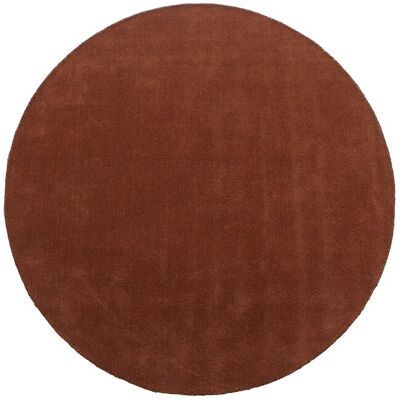 Unique Alfombra redonda 100% lana tejida a mano - D. 200 cm - Terracota - 1800g/m² - SELINA Unique Alfombra redonda 100% lana tejida a mano - D. 200 cm - Terracota - 1800g/m² - SELINA
