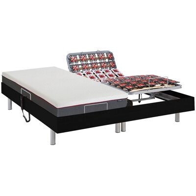 Unique Somier articulado eléctrico 2x78 terminales - 2 x 90 x 200 cm - Tela - Beige - sin motor - PITUS de YSMÉE Unique Somier articulado eléctrico 2x78 terminales - 2 x 90 x 200 cm - Tela - Beige - sin motor - PITUS de YSMÉE