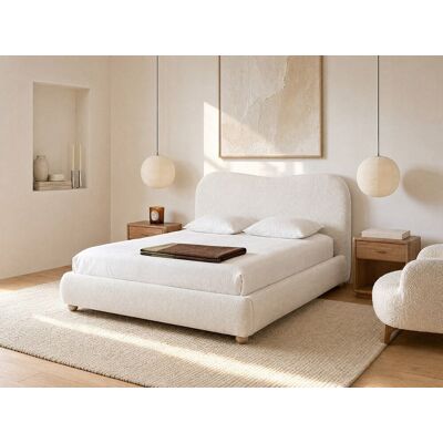 Cama de almacenamiento Vanari 160x200cm Blanco - Sin colchón - Con sommier Cama de almacenamiento Vanari 160x200cm Blanco - Sin colchón - Con sommier