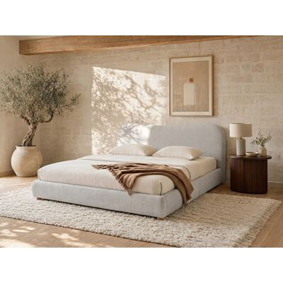 Unique Canapé abatible de 180 x 200 cm - Tela - Beige - VANARI Unique Canapé abatible de 180 x 200 cm - Tela - Beige - VANARI