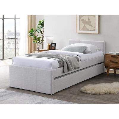 Unique Cama nido 90 x 190 cm - Tela - Beige + Colchón - DORITALO Unique Cama nido 90 x 190 cm - Tela - Beige + Colchón - DORITALO