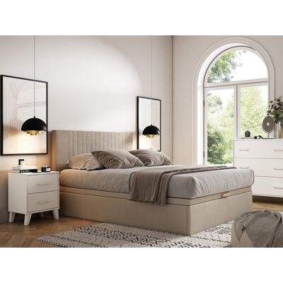 Unique Canapé abatible 160 x 200 cm - Tela beige - CENOVAS de YSMÉE Unique Canapé abatible 160 x 200 cm - Tela beige - CENOVAS de YSMÉE