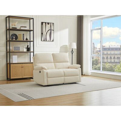 Unique Sofá de 2 plazas eléctrico relax de pana beige LUNANO Unique Sofá de 2 plazas eléctrico relax de pana beige LUNANO