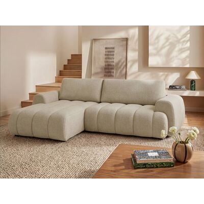 Unique Sofá rinconera izquierda de tela beige FRIDORA Unique Sofá rinconera izquierda de tela beige FRIDORA