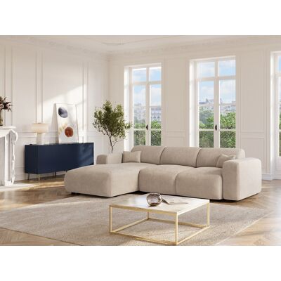 Unique Sofá rinconera izquierda de pana beige POGNI de Maison Céphy Unique Sofá rinconera izquierda de pana beige POGNI de Maison Céphy
