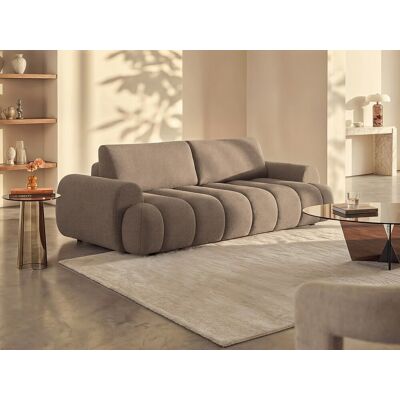 Unique Sofá cama de 4 plazas en tela color topo FRIDORA Unique Sofá cama de 4 plazas en tela color topo FRIDORA