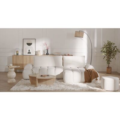 Unique Sofá cama rinconera derecha en chenilla beige FARNETA Unique Sofá cama rinconera derecha en chenilla beige FARNETA