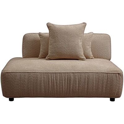 Unique Chaiselongue izquierda en tela bouclé color topo LELACO Unique Chaiselongue izquierda en tela bouclé color topo LELACO