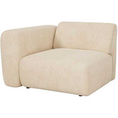 Unique Módulo sillón de ángulo izquierdo en tela beige de Maison Céphy - POGNI Unique Módulo sillón de ángulo izquierdo en tela beige de Maison Céphy - POGNI